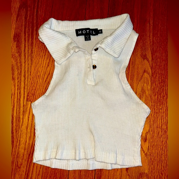 Collared Y2K “Clueless” Style Crop Top - Picture 1 of 2
